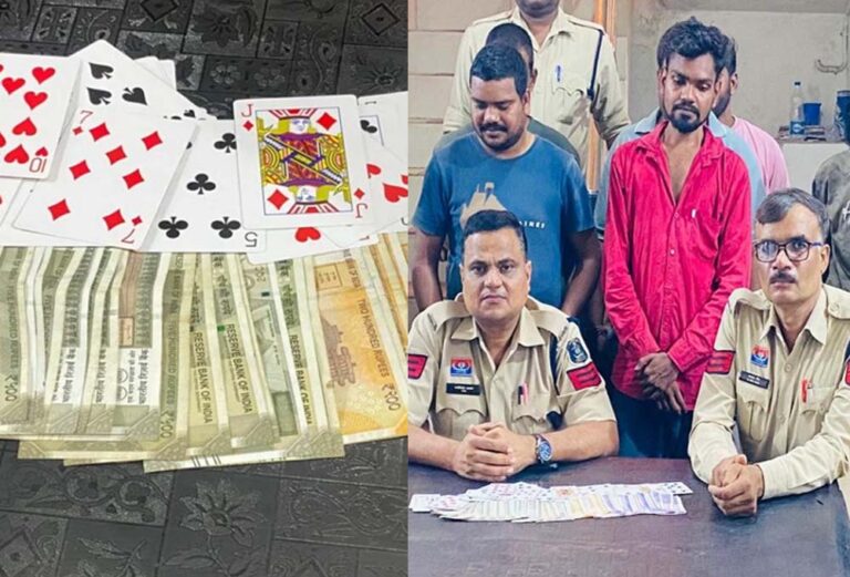 Bilaspur में जुआ फड़ पर पुलिस की रेड, 10 जुआरी गिरफ्तार